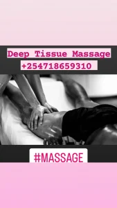 Deep Tissue Massage concentrates on the deep muscle layers. Its helps to reduce inflammation, muscle strains, migraines and insomnia.Call +254718659310

Website nairobimasseuse.co.ke or www.outcallmassagenairobi.com for more information

WhatsApp wa.me/254718659310

#deeptissuemassage #deeptissue #nairobi